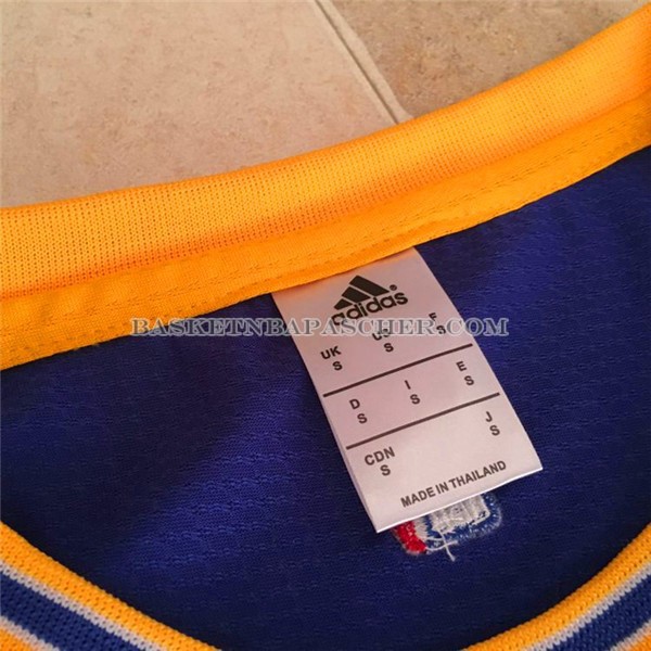 Maillot Authentique Retro Golden State Warriors Curry Bleu